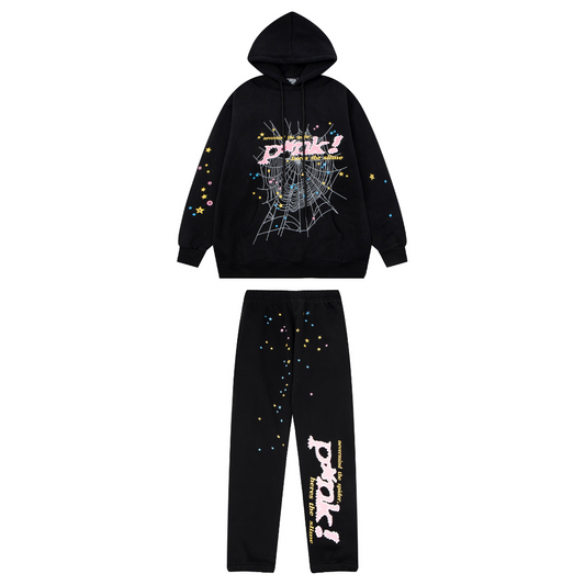 Sp5der Tracksuit Black